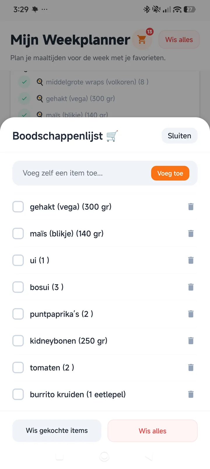 Moxxi boodschappenlijst